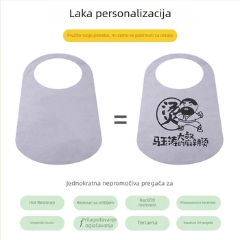 Pregača od netkanog materijala, bez rukava, s višebojnim uzorkom, pogodna za odrasle i djecu