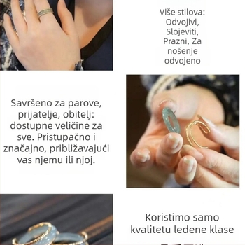 Prsten od žada s pozlaćenjem, ručna izrada, unisex, visokokvalitetni žad, proljeće 2024