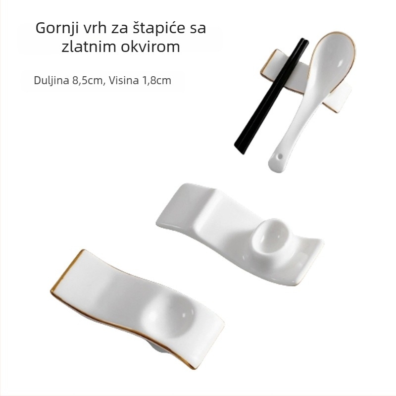 Držač štapića i žlice, keramika, Bone China, dvostruka namjena, mogućnost logotipa, lansirano 2020