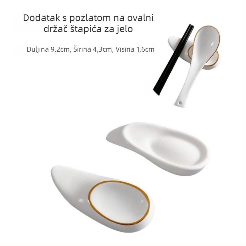 Držač štapića i žlice, keramika, Bone China, dvostruka namjena, mogućnost logotipa, lansirano 2020