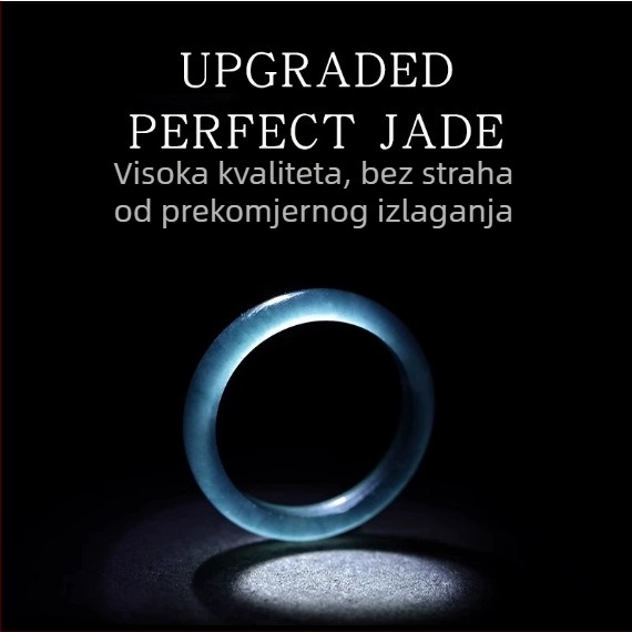 Nefritni prsten — ručna izrada, unisex, geometrijski oblik