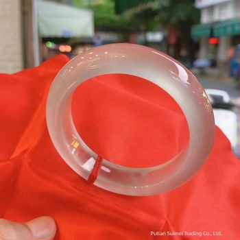 Narukvica od prirodnog ahata i kalcedona, polirani završetak, modni dodatak za ruku