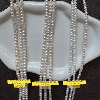 Xuanming Jewelry ogrlica, sladkovodne perle, savršen krug, srebro 925, ljeto 2025