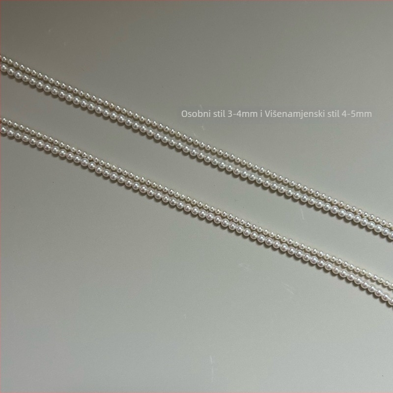 Xuanming Jewelry ogrlica, sladkovodne perle, savršen krug, srebro 925, ljeto 2025