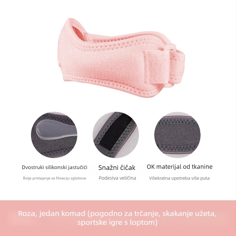 Tanki prozračni koljeni štitnik s silikonim trakom za patelu, pogodan za trčanje, planinarenje, košarku i skakanje preko užeta.