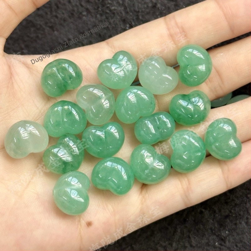 Prirodni afrički jade – fino 3D graviranje DIY set nakita, perle od slobodnog kamena, sirovi kamen, tekstura jade, jesen 2025, bez certifikata procjene