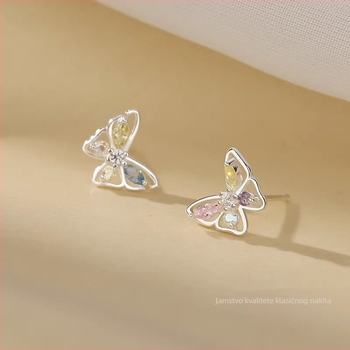 S999 čisto srebrne šuplje naušnice, elektroplati prevlaka, otprilike 0,7 g, geometrijski nišni stil