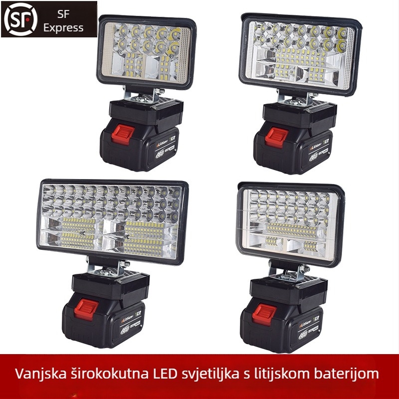 LED radna svjetiljka na bateriju – univerzalna, 100W, 12–80V, 5000K, trajanje LED 5000 h, aluminijsko-plastično kućište
