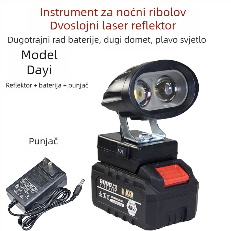 LED radna svjetiljka na bateriju – univerzalna, 100W, 12–80V, 5000K, trajanje LED 5000 h, aluminijsko-plastično kućište