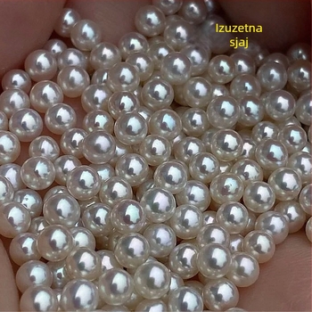 Kisspearl Prirodni slatkovodni biseri, okrugli zrnca, visok sjaj, proljeće 2025
