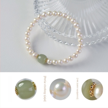 Narukvica od bisera, Polirano završna obrada, Unisex, Novi kineski stil, Geometrijski dizajn, Idealno poklon za putne uspomene