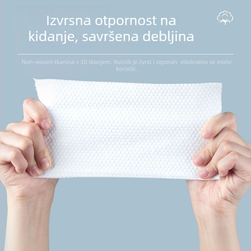 Jednokratna maramica za čišćenje lica, s perl uzorkom, od prirodnih biljnih vlakana, za salon, meka i gusta