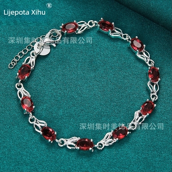 Narukvica s privjeskom zec na lancu i cirkon - West Lake Beauty Metal - Model MB237 - Za žene