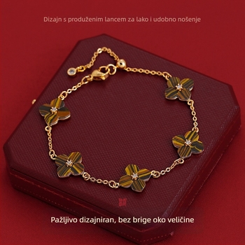 Bakrena narukvica Yushuo Jewelry za žene, jednostavan dizajn, oblik lista