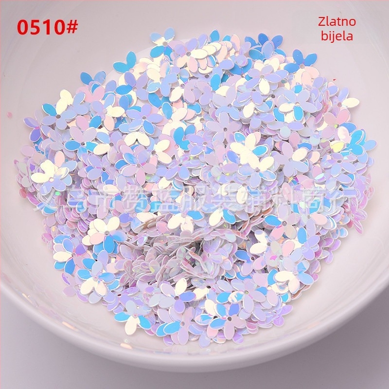 Zlatni fliteri za DIY nakit, 10 mm, 3D cvijet s pet listova, udubljene perle, ukras za vjenčanicu i odjeću