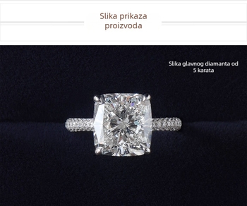 Ženski prsten od mesinga i bijele čeli, geometrijski dizajn, kamenje od legure ugravirano, individualno pakiranje.
