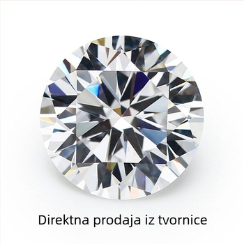 Star Gem DVVS okrugli moissanit labavi kamen 0.1–5 ct, tvornički certifikat s kodom, VVS kamen nakit ogrlica