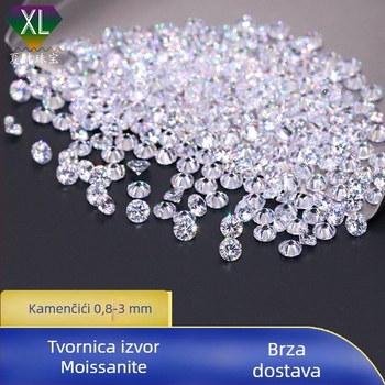 Premium 0.8–3 mm okrugli moissanit dragulj, boja D
