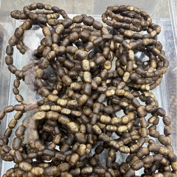 Narukvica od Agarwood, vintage unisex, okrugle perle, ručno polirana