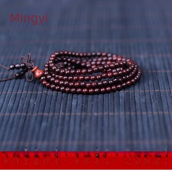 Narukvica od lobularnog crvenog sandalovog drva, 216 perlica, unisex stil nacionalnog duha, Ming Yi branda, mogućnost prilagodbe
