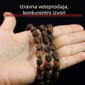 Narukvica od agarwooda, starog materijala, s prepoznatljivim ožiljcima, unisex, ručna izrada.