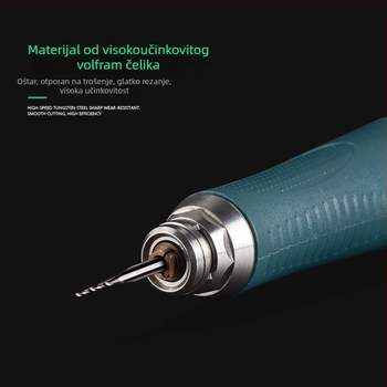 Vijak od volframskog čelika za bušenje i proširivanje rupa u nakitu (zlatno i srebro), jantar, pčelinji vosak, budističke perle; spiralno bušenje za drvo i metal