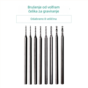 Vijak od volframskog čelika za bušenje i proširivanje rupa u nakitu (zlatno i srebro), jantar, pčelinji vosak, budističke perle; spiralno bušenje za drvo i metal