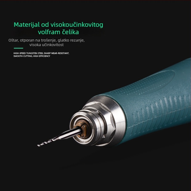 Vijak od volframskog čelika za bušenje i proširivanje rupa u nakitu (zlatno i srebro), jantar, pčelinji vosak, budističke perle; spiralno bušenje za drvo i metal
