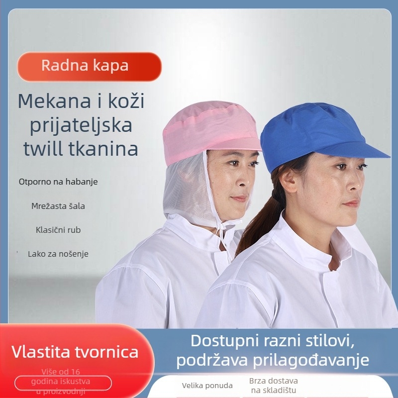 Unisex mrežasta kapa s plochim vrhom i velikim obodom, poliester-pamuk poplin, jednostavno tkanje, mogućnost tiskanja logotipa