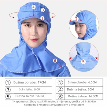 Šal kapica, pamuk, unisex, Plain weave, flat top