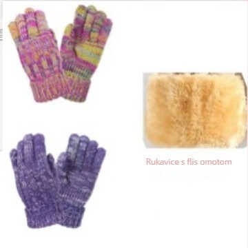 Dječje zimske pletene rukavice od kašmira, unisex, jacquard uzorak, za toplinu