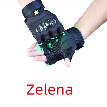 LED rukavice bez prstiju za outdoor sportove – prozračni pleteni materijal, unisex odrasli, dizajn s polu prsta