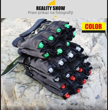 LED rukavice bez prstiju za outdoor sportove – prozračni pleteni materijal, unisex odrasli, dizajn s polu prsta