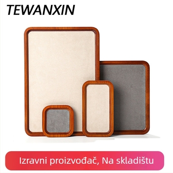Držač za nakit od masivnog drveta, monolitni jednoplošni dizajn, umjetnički stil, spajanje — Tewanxin