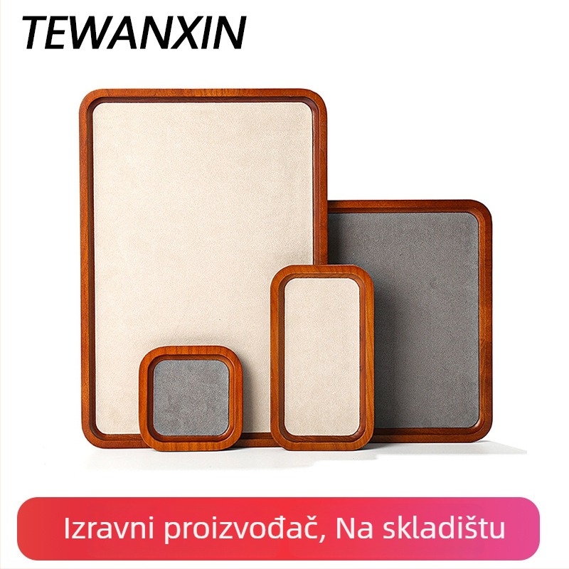 Držač za nakit od masivnog drveta, monolitni jednoplošni dizajn, umjetnički stil, spajanje — Tewanxin
