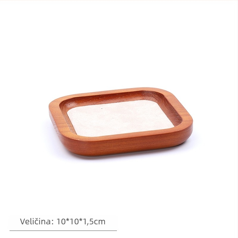 Držač za nakit od masivnog drveta, monolitni jednoplošni dizajn, umjetnički stil, spajanje — Tewanxin