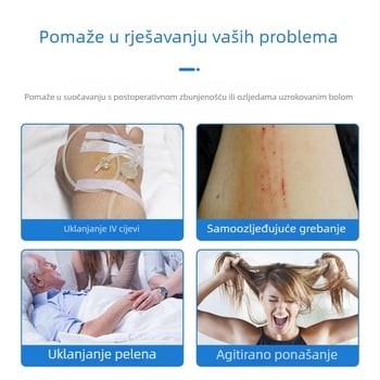 Rukavice za ograničavanje pokreta za starije osobe s demencijom, zaštita ruke uz učvršćujući remen