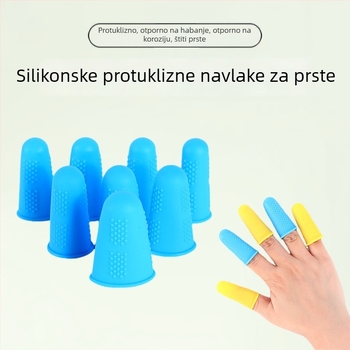 Set silikonskih zaštitnika za prste u tri veličine: veliko, srednje, malo – otporno na visoke temperature, zaštita od opeklina