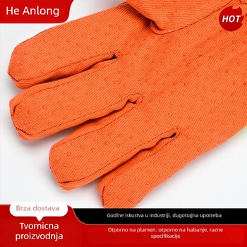 Vatrogasne rukavice, vatrootporne, toplinska izolacija, otporne na visoke temperature, Tip 97, gumomno teksturirana površina