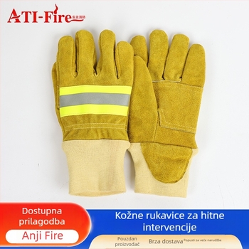 Anji aramidne kožne vatrogasne rukavice za hitnu pomoć i zaštitu od požara