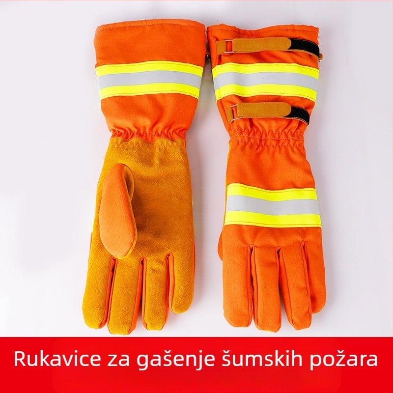 Narančaste, debeli i produženi rukavice za šumsko gašenje požara — hitne intervencije spašavanja, zaštita od požara i otporne na visoke temperature