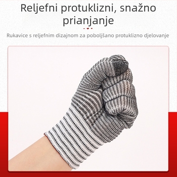 Rukavice sa zebrinim uzorkom, dlanom premazanim, protivklizne, otporne na habanje, radničke rukavice za gradilište