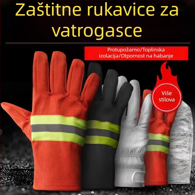 3C-certificirane vatrogasne rukavice s protupožarnom zaštitom, toplinska izolacija, visoka temperatura, spašavanje – tipovi 97/02/14, Jiangdun