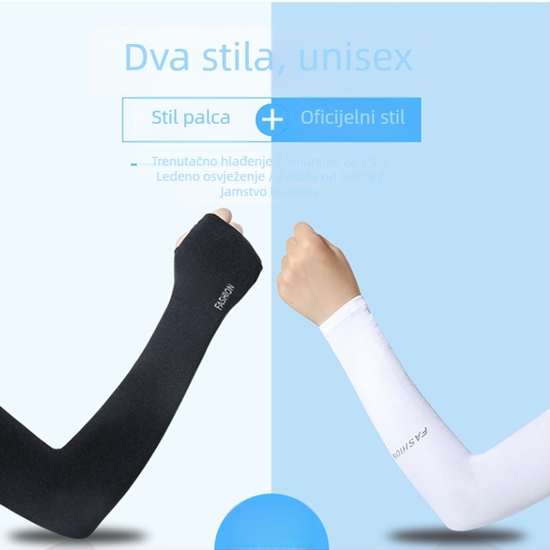 Rukavice za podlakticu od ice silk s UV zaštitom, dugi, najlon baza, sadržaj 90.8%