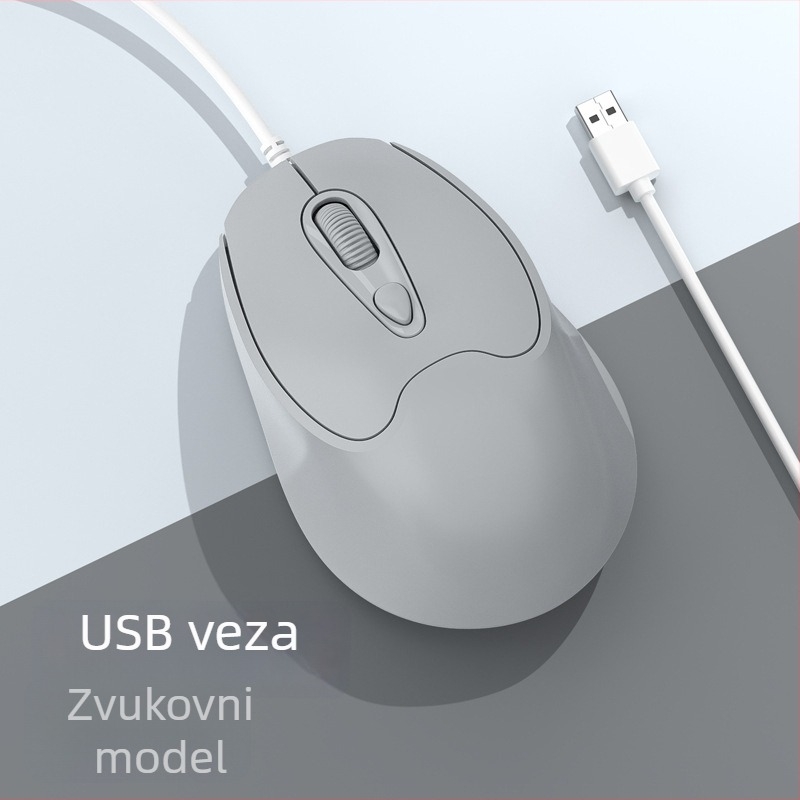 Optička miša USB-C, žična veza, 2400dpi, 4 tipke