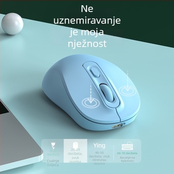 Bežični miš s dualnim načinom 2.4G/Bluetooth, DPI 1600, USB sučelje, 4 tipke, punjivi