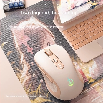 M500 bežična miša, optički senzor 2400 DPI, 6 tipki, 2.4GHz, Plug-and-Play