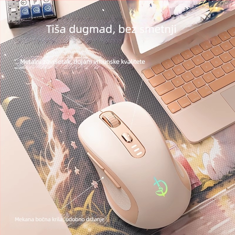 M500 bežična miša, optički senzor 2400 DPI, 6 tipki, 2.4GHz, Plug-and-Play