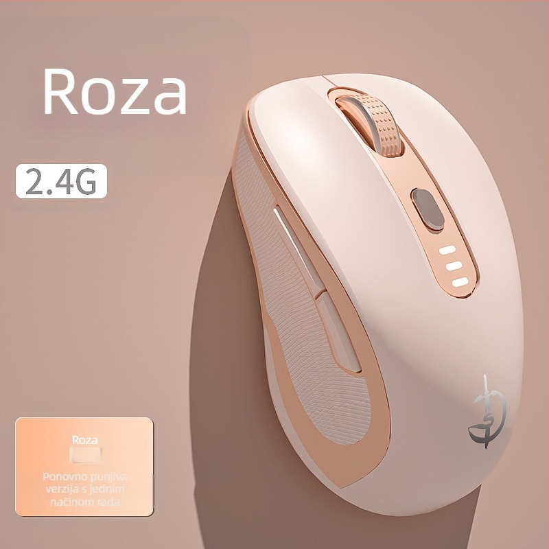 M500 bežična miša, optički senzor 2400 DPI, 6 tipki, 2.4GHz, Plug-and-Play