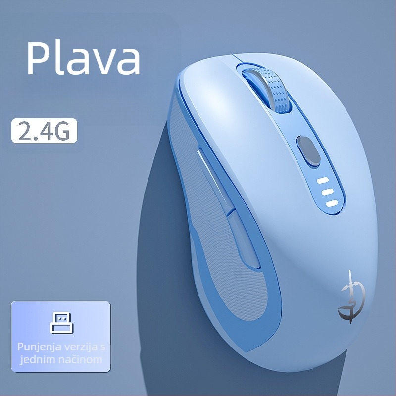 M500 bežična miša, optički senzor 2400 DPI, 6 tipki, 2.4GHz, Plug-and-Play